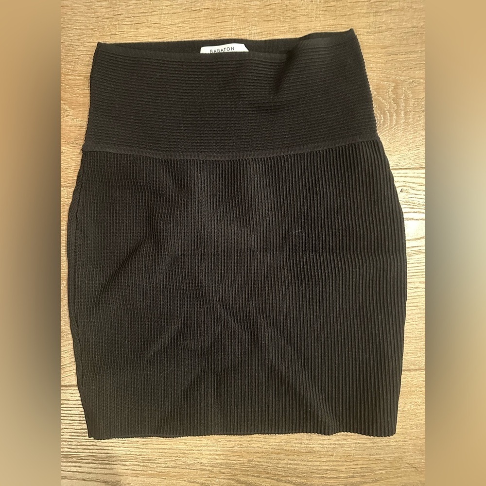 Babaton black mini skirt